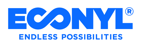ECONYL® logo with the tagline "Endless Possibilities" in blue, representing sustainable regenerated nylon.